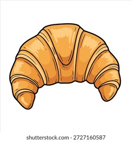 Vetor de ilustração de um design de vetor de croissant