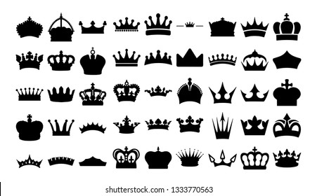 Illustration Vector Crowns Icon Designs Collection