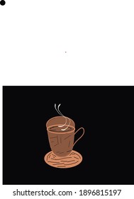 Illustration vector a cup of hot MOCCACHINO coffee with a sweet aroma and chocolate color