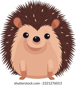 Illustration vector cute hedgehog sticker