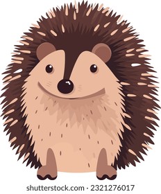 Illustration vector cute hedgehog sticker