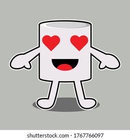 Illustration Vector of a cute  marshmallow