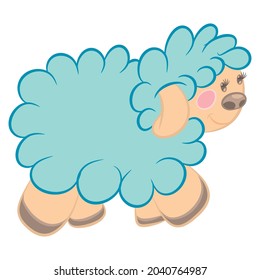 Illustration vector cute sheep baby design