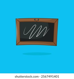 Illustration vector cute wooden chalkboard