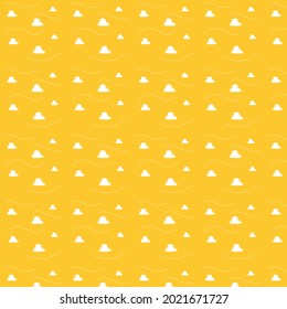 Illustration Vector Cute Yellow Cloud Pattern Background Design. Modern minimal vector design Background.