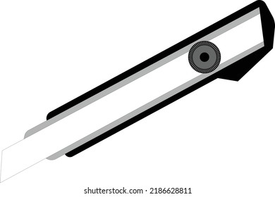 Illustration vector of cutter knife on white background