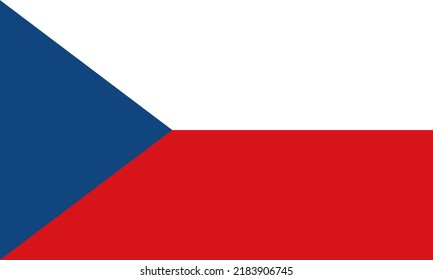 vector de ilustración de la bandera de la República Checa. Bandera nacional de la República Checa. colores oficiales y proporción correctamente. EPS10