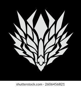 illustration vector design abstract dragon head. perfect for elements symbols logo templates