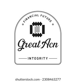 illustration vector design of accessories company vintage logo