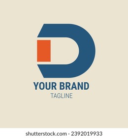 Illustration vector design of alphabet letter D logo