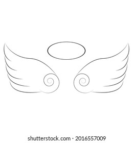 Illustration vector design of angel wing