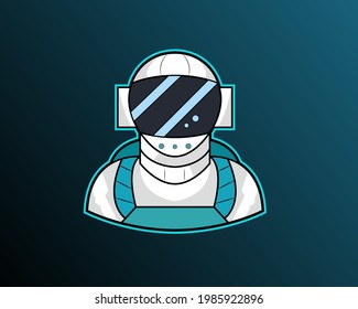 Illustration vector design of astronaut esport logo template for your business or company
