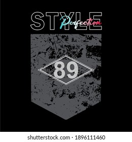 Vektordesign-Hintergrund, STIL, WORDS-DESIGN, T SHIRT-GRAFIKEN, GRUNGE, APPAREL.