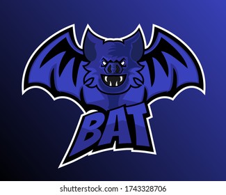 Illustration vector design of Bat eSport logo template