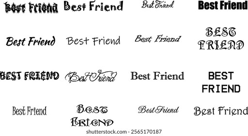 illustration, vector, design, best, lettering, background, friends, text, friendship, typography, art, graphic, creative, forever, print, message, label, banner, modern, holiday, love, card, 