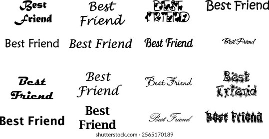 illustration, vector, design, best, lettering, background, friends, text, friendship, typography, art, graphic, creative, forever, print, message, label, banner, modern, holiday, love, card, 