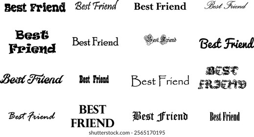 illustration, vector, design, best, lettering, background, friends, text, friendship, typography, art, graphic, creative, forever, print, message, label, banner, modern, holiday, love, card, 