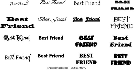 illustration, vector, design, best, lettering, background, friends, text, friendship, typography, art, graphic, creative, forever, print, message, label, banner, modern, holiday, love, card, 