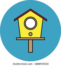 Illustration vector design of Bird House icon. These icons is the perfect solution for online and printable projects like banners, slides, websites icons, etc.