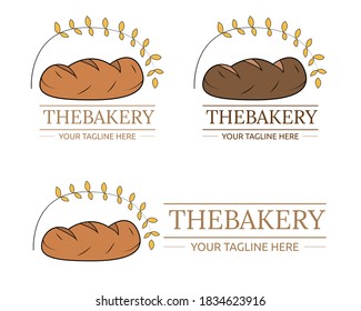 Illustration vector design of bread logo template for business or company