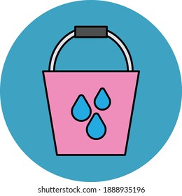 Illustration vector design of Bucket icon. These icons is the perfect solution for online and printable projects like banners, slides, websites icons, etc.