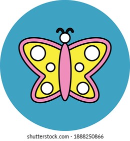Illustration vector design of Butterfly icon. These icons is the perfect solution for online and printable projects like banners, slides, websites icons, etc.