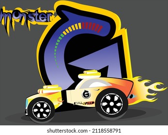 illustration vector design of car, good for use cover, wallpaper, background, sticker, etc.
