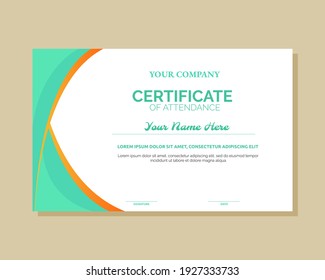 Illustration vector design of certificate template for achieving, appreciation, attending.