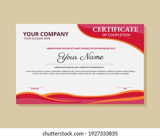 Illustration vector design of certificate template for achieving, appreciation, attending.