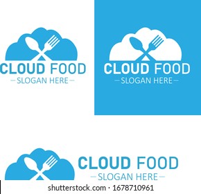 Illustration vector design of cloud food logo