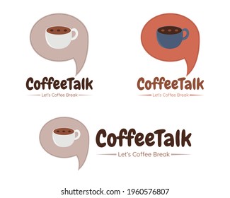 Illustration vector design of coffee talk logo template for your business or company