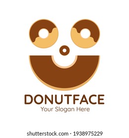 Illustration, Vektordesign des Donut-Gesicht-Logos für Ihr Unternehmen