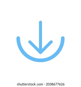 Illustration vector design of download button template.