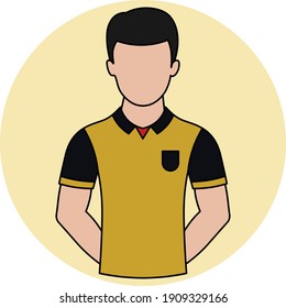 Illustration vector design of Ecuador National Football Team Jersey icon flat style. These icons are the perfect solution for online and printable projects