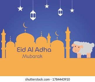 Illustration vector design of Eid Al Adha background template