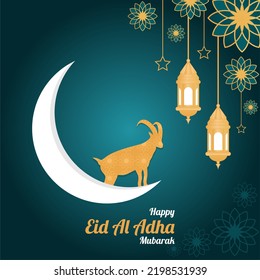 Illustration vector design of Eid Al Adha background template