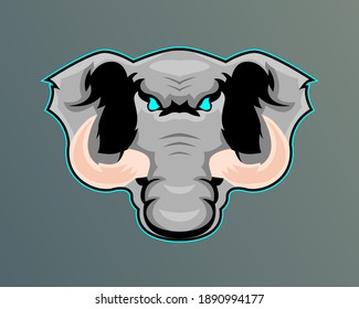 Illustration vector design of  elephants eSport logo template for your business or company
