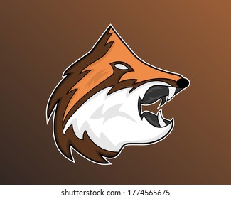 Illustration vector design of eSport logo fox template