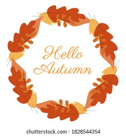 Illustration vector design of fall leaves of autumn background template