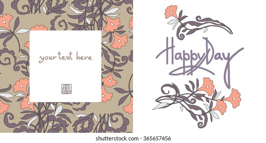 illustration; vector; design; figure, decorative; twigs and leaves;