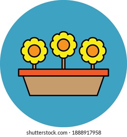 Ilustración de diseño vectorial del icono Flores. Estos iconos son la solución perfecta para proyectos en línea e imprimibles como banners, diapositivas, iconos de sitios web, etc.