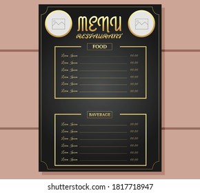 Illustration vector design of food menu template