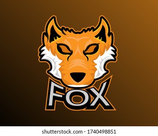 Illustration vector design of Fox esport logo template