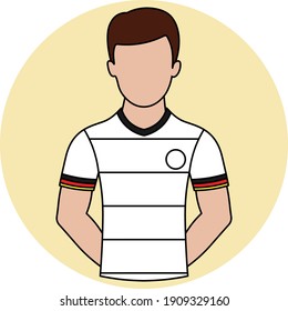 Illustration vector design of Germany National Football Team Jersey icon flat style. These icons are the perfect solution for online and printable projects