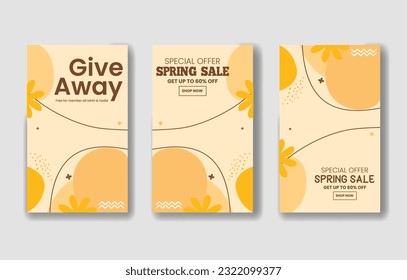 illustration vector design of give away social media post