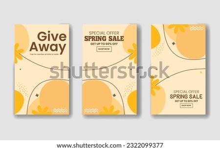 illustration vector design of give away social media post