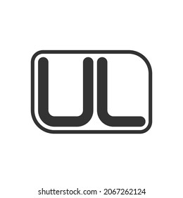 illustration vector design graphic of logo letter ul
