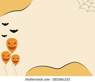 Illustration vector design of Halloween background template copy blank space area.