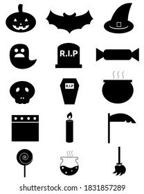 Illustration vector design of Halloween icon set