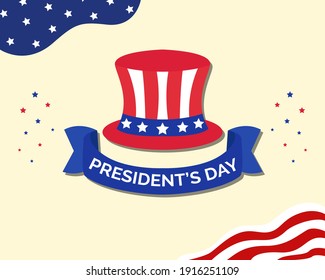Illustration vector design of happy president's day background